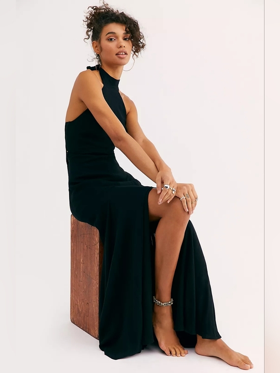 Free People Dresses & Skirts - Free People Zane Black Maxi Dress